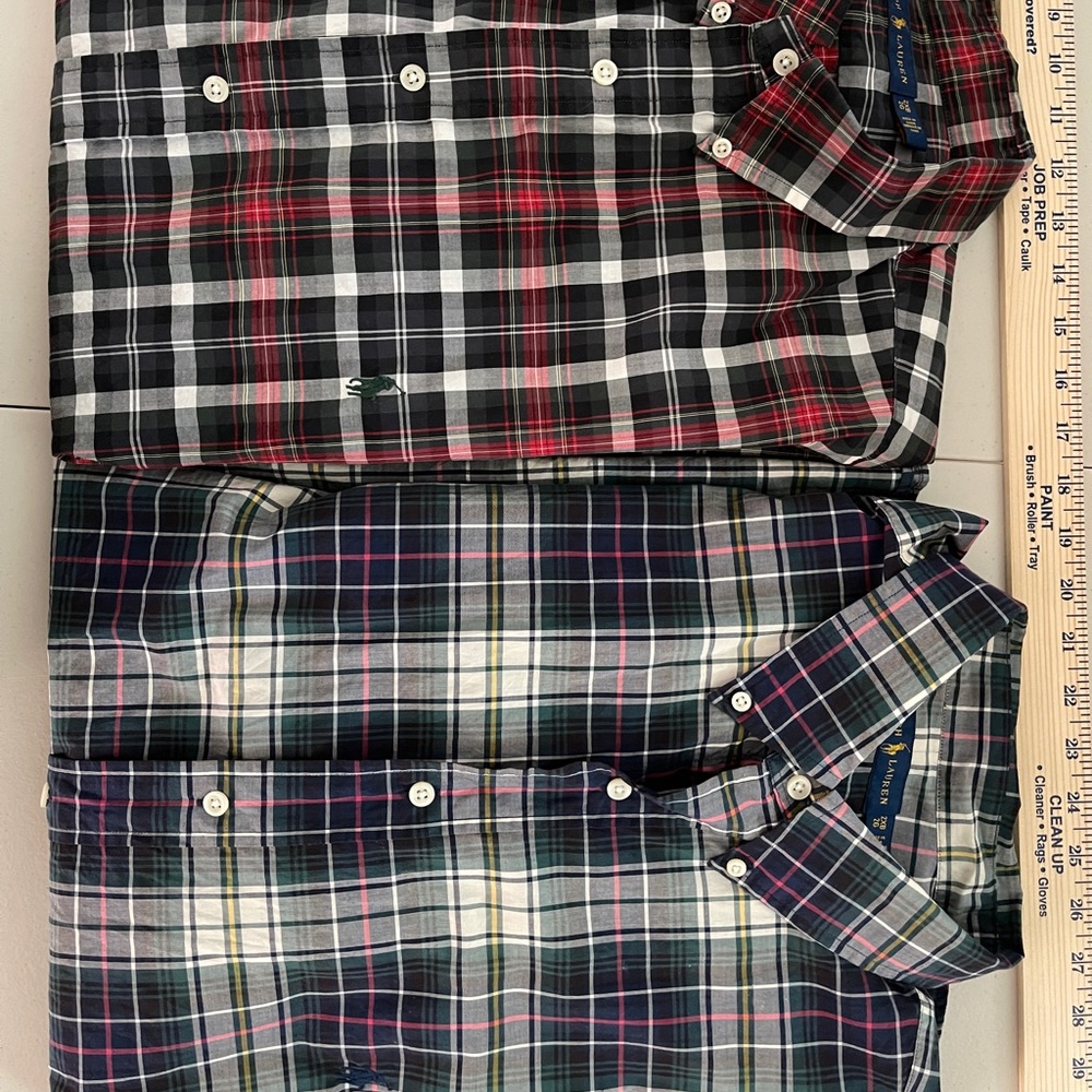 Lot of 2 Ralph Lauren Polo long sleeve button down